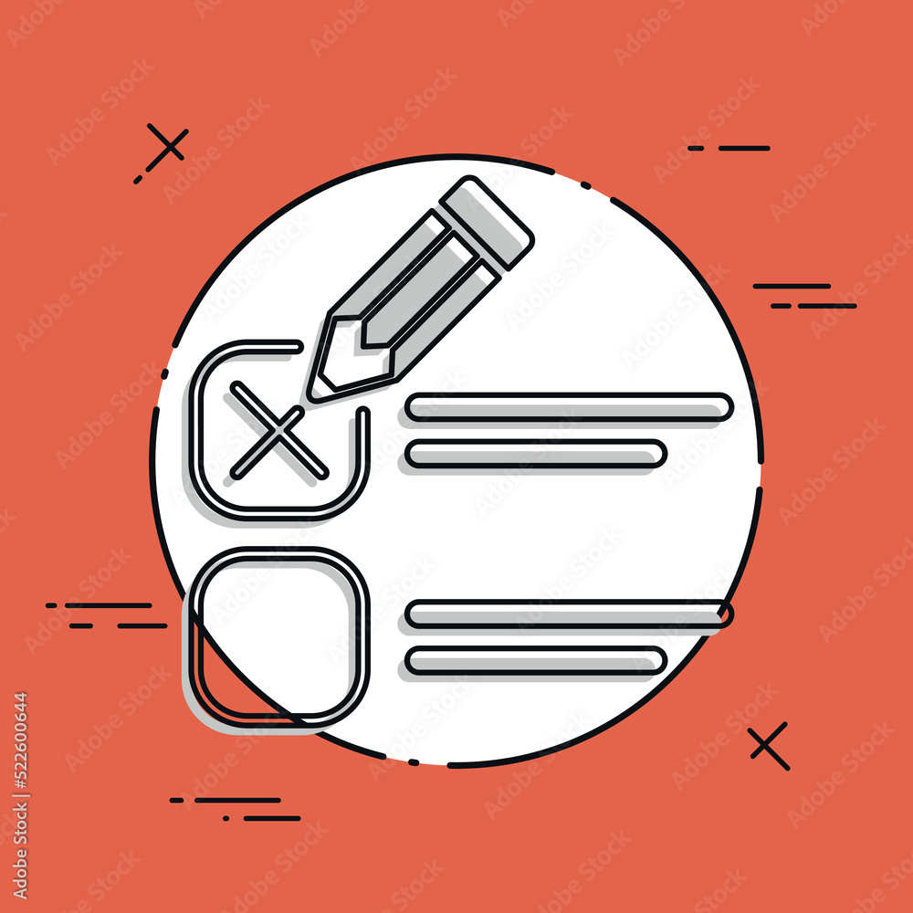Poster check option - minimal vector icon