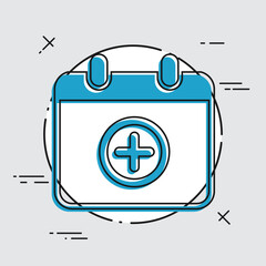 Add new appointment on calendar - Minimal vector icon