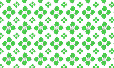 Beautiful seamless pattern design vector template. Green leaves pattern design.