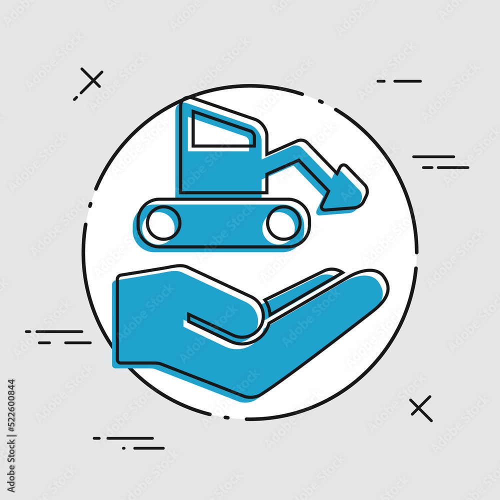 Poster work in progress services - minimal vector icon