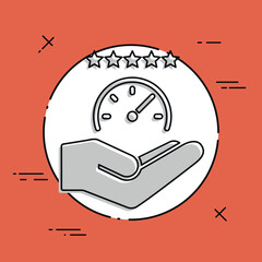 Service offer - Top rating speed performances - Minimal icon