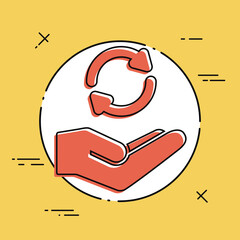 Recycle services concept - Minimal vector icon