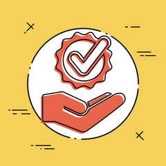 Service offer - Check best option - Minimal icon