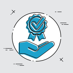 Service offer - Check best option - Minimal icon