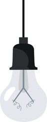Hanging lamp. Electric light symbol. Glass bulb icon