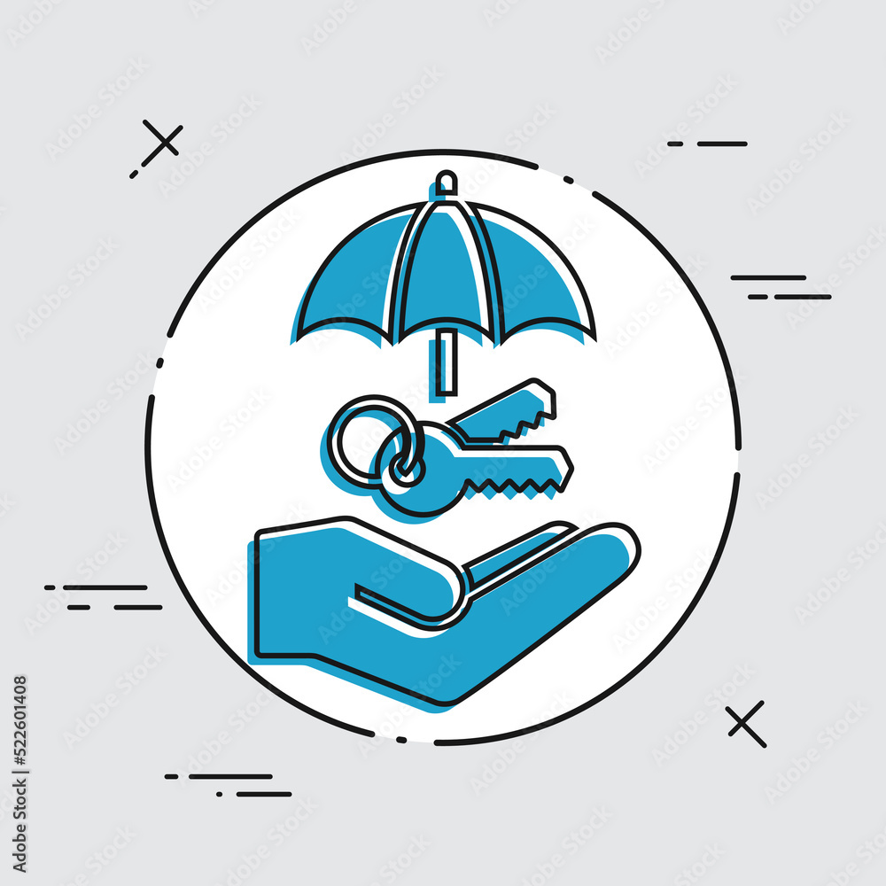 Poster protected access - minimal vector icon