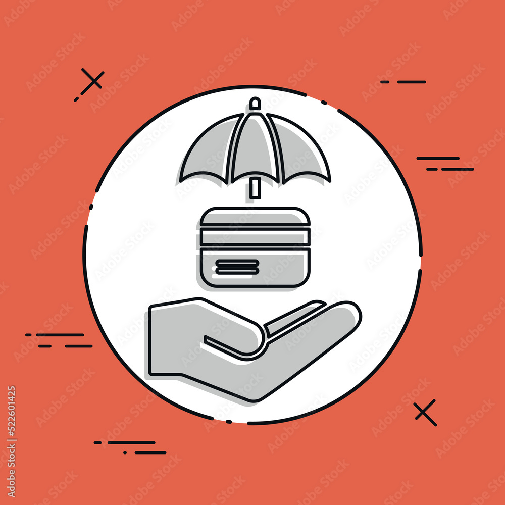 Poster Secure payment - Minimal vector icon