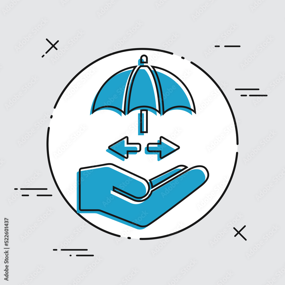 Poster network security system - minimal vector icon