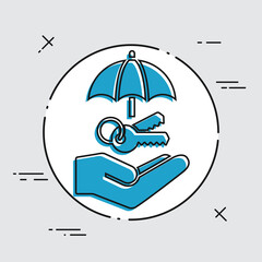 Protected access - Minimal vector icon