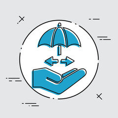 Network security system - Minimal vector icon