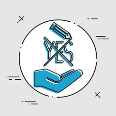 A pencil which marks the option 