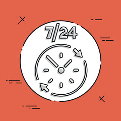 Steady available services  - Vector web icon