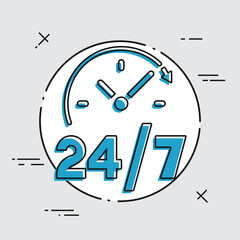 Steady available services  - Vector web icon