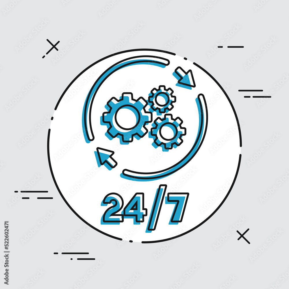 Poster steady technical support services - vector web icon