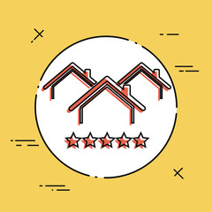 Top rating residence - Vector web icon