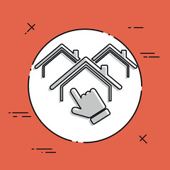 House selection - Vector web icon