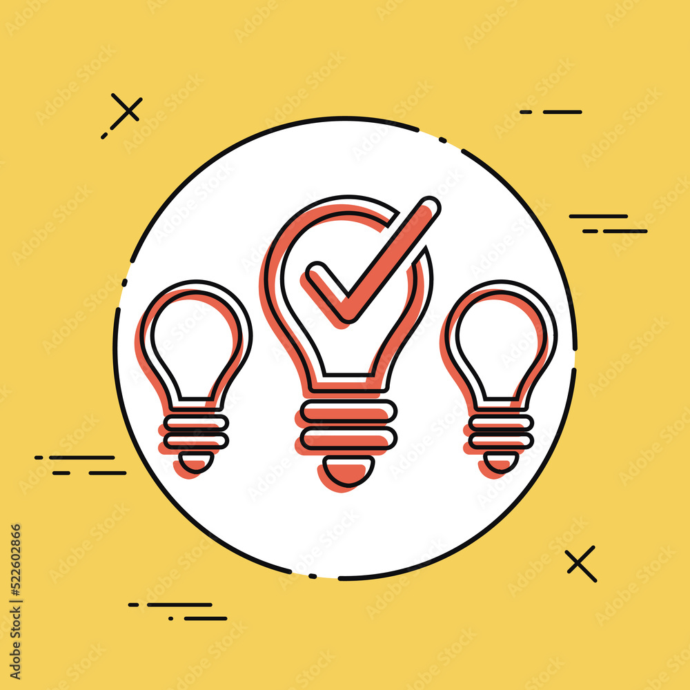 Poster best idea picking - vector web icon
