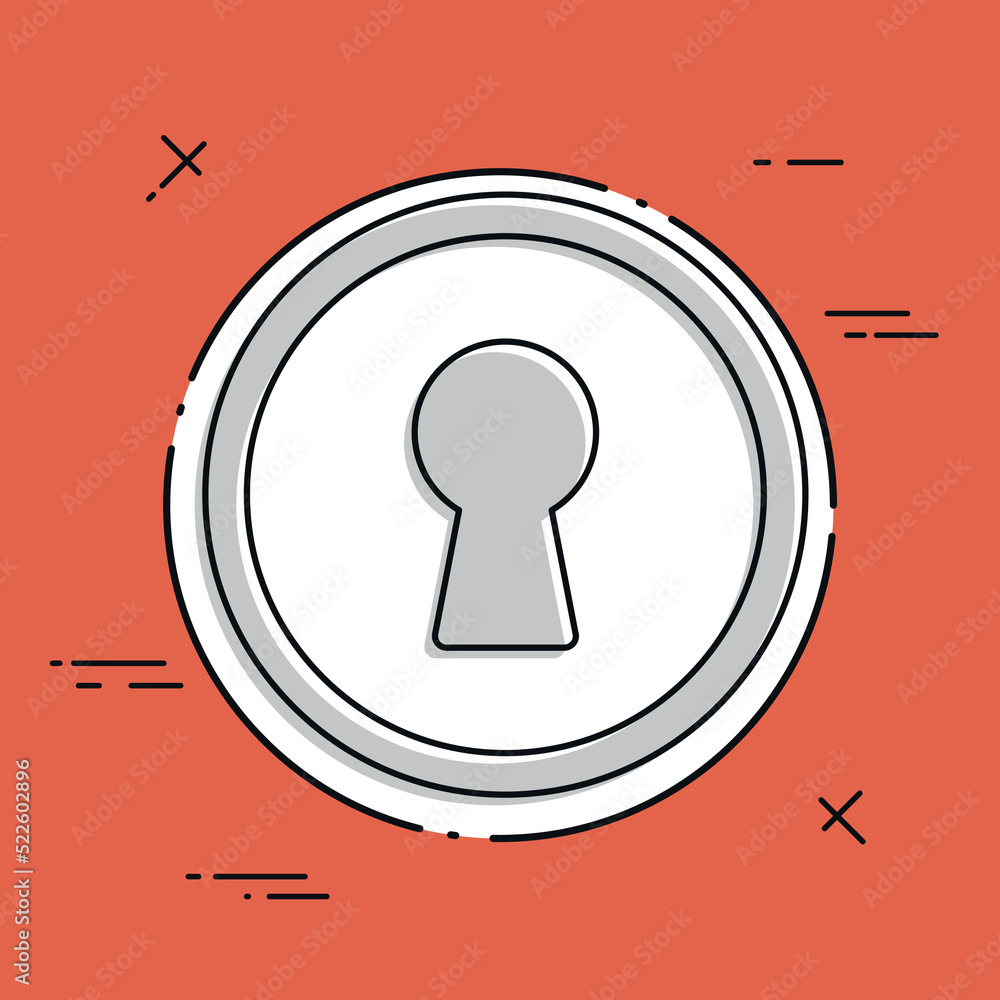 Poster protected access - vector web icon
