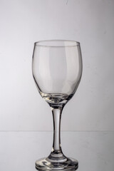empty wine glass isolated on white background