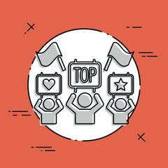 Supporters concept - Vector web icon