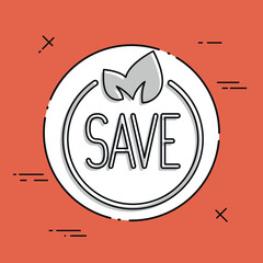 Saving nature symbol - Vector web icon