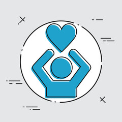 Express love - Vector web icon