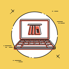 Online banking services - Vector web icon