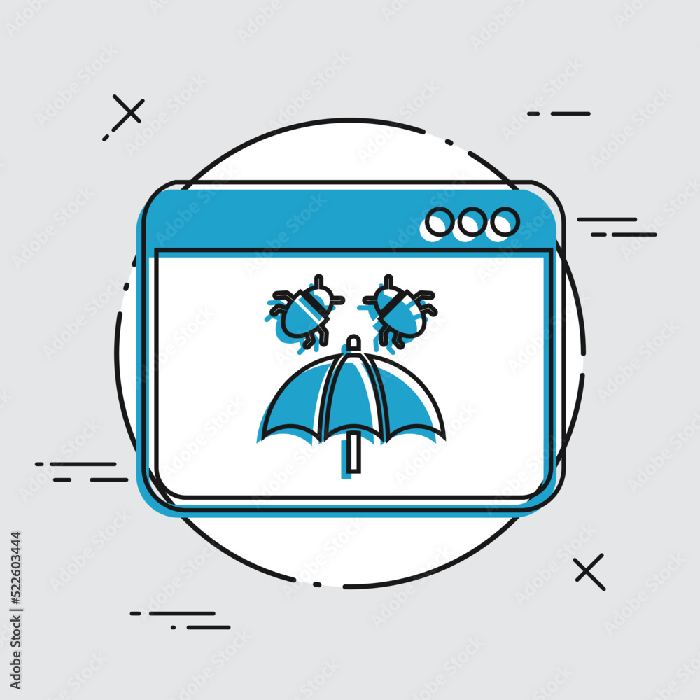 Poster antivirus application - vector web icon