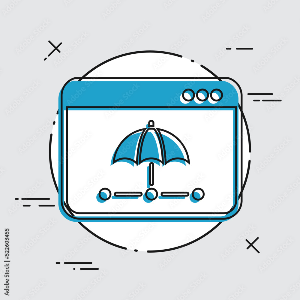 Poster network security - vector web icon