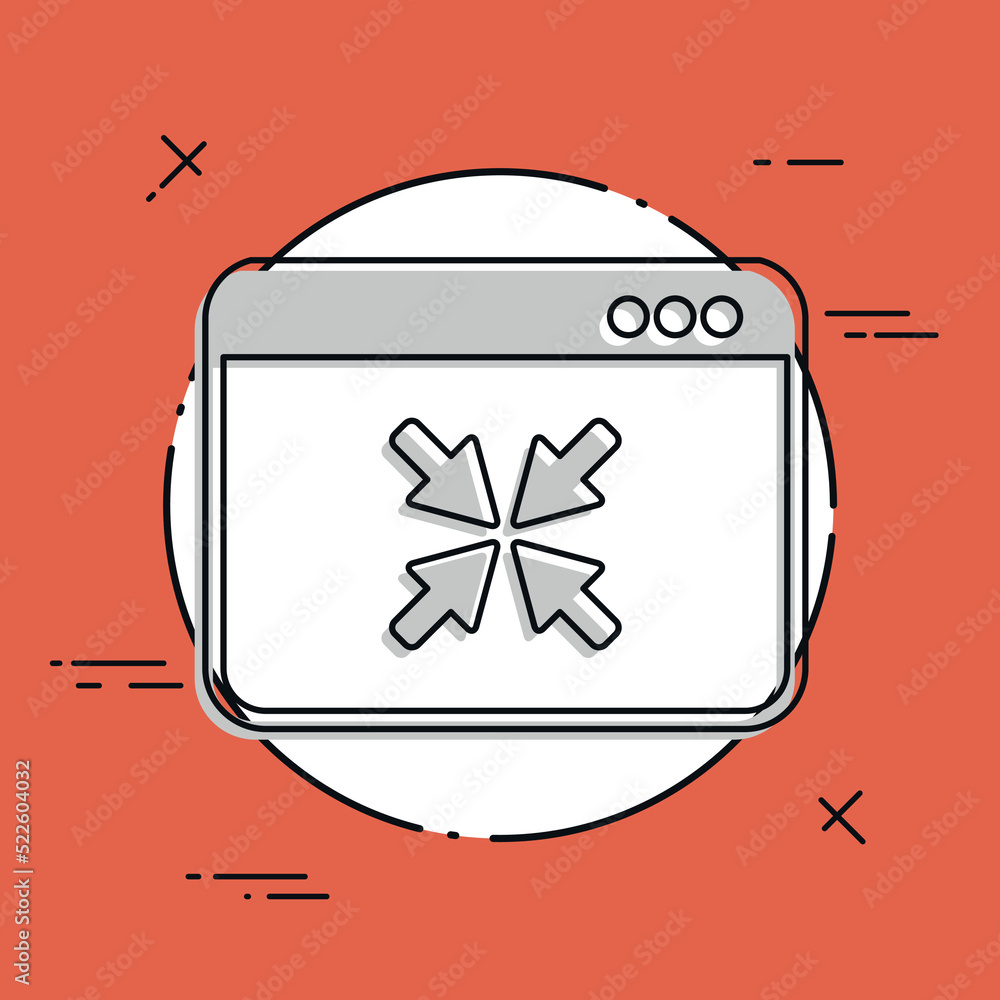 Poster resize button - vector flat icon