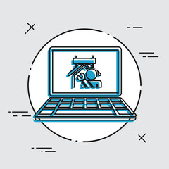 Artisan online services - Vector flat icon