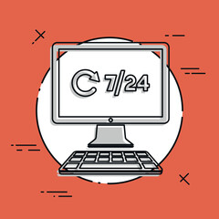 7/24 web updates - Vector flat icon