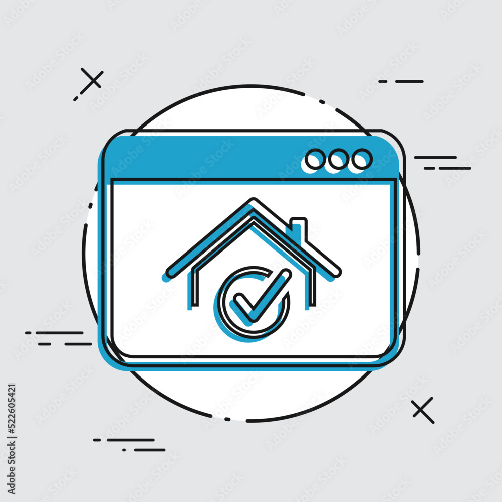 Aufkleber choose the best home - vector icon for computer website or application