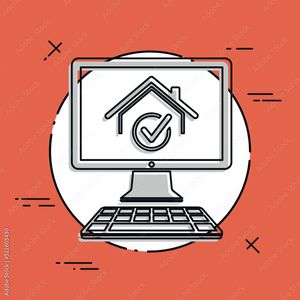 Poster choose the best home - vector icon for computer website or application