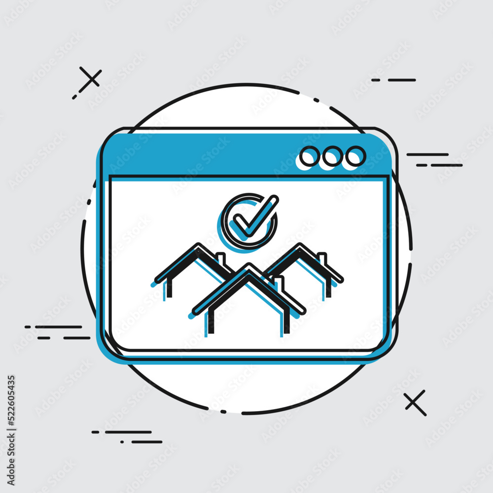 Poster choose the best home - vector icon for computer website or application