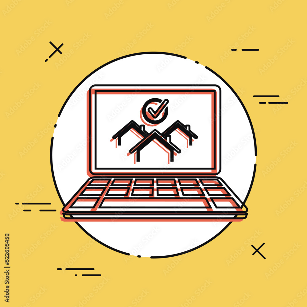 Poster choose the best home - vector icon for computer website or application