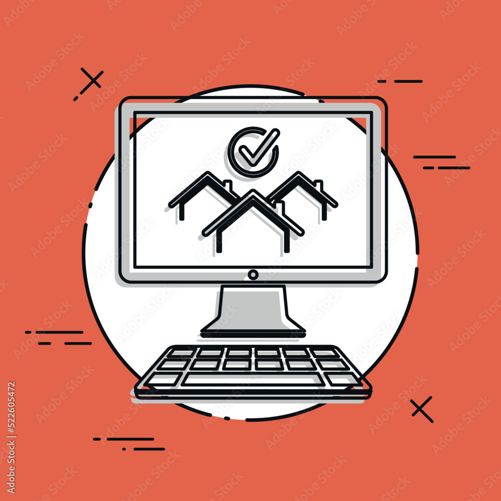 Poster choose the best home - vector icon for computer website or application