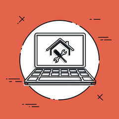 Home repair assistance service - Vector icon for computer website or application