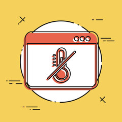 Cooling system - Vector icon for computer website or application