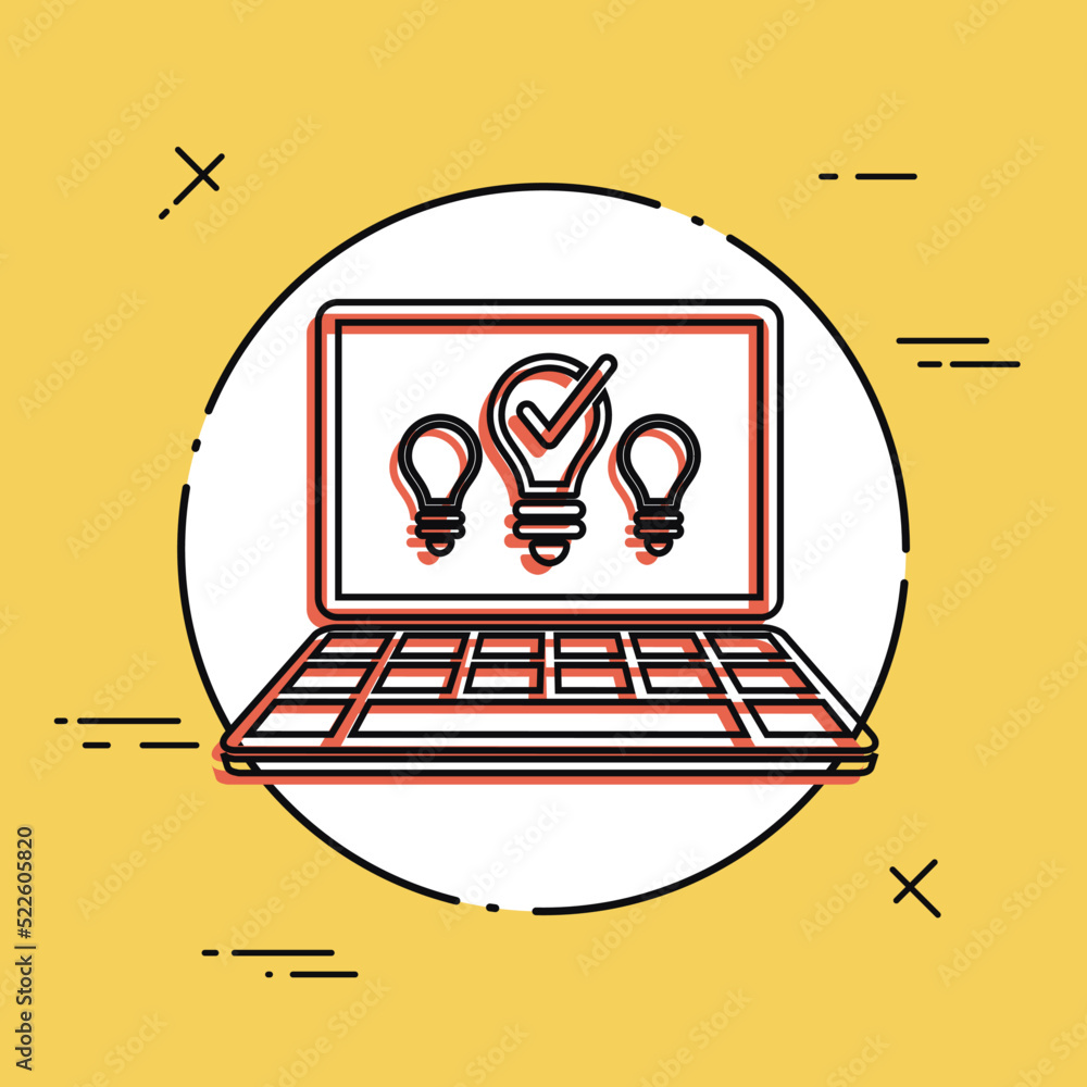 Poster innovation - vector icon for computer website or application