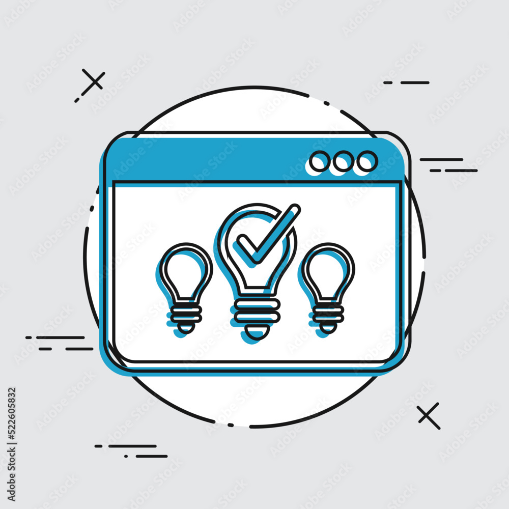 Poster innovation - vector icon for computer website or application
