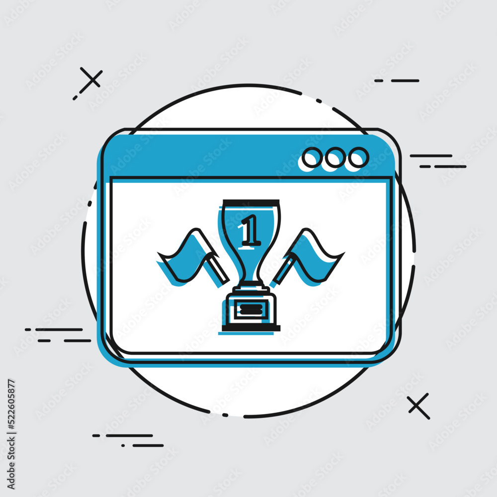 Aufkleber winner cup page - vector icon for computer website or application