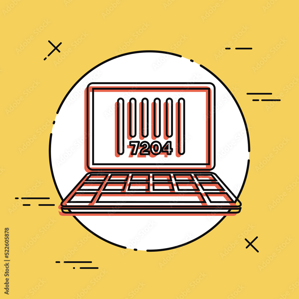 Poster barcode - vector icon for computer website or application