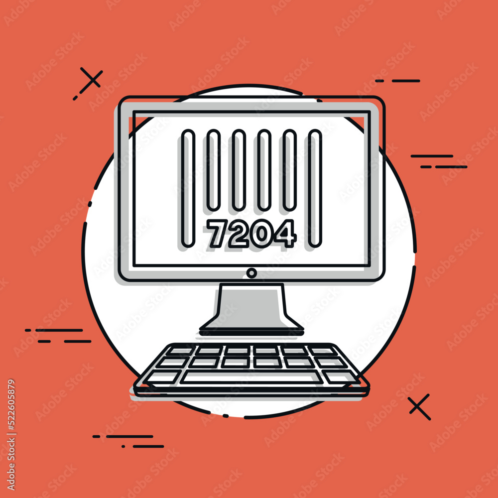 Poster barcode - vector icon for computer website or application