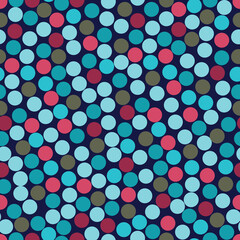 Color polka dot pattern seamless background