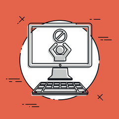 Prohibited page - Vector icon for computer website or application