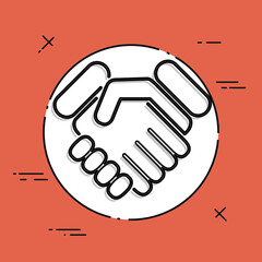 Handshake icon - Thin series