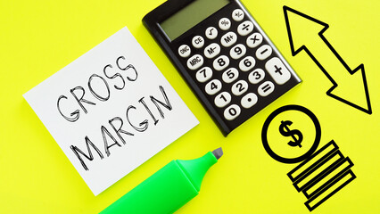 Gross margin is shown using the text