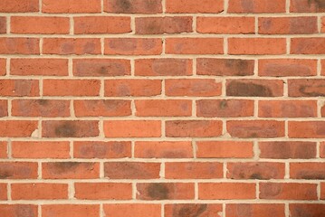 Red brick wall background, texture.