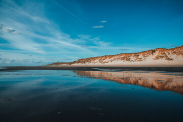 View of the dunes from the water